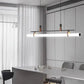 Hdc Black 800 Long Led Chandelier Office Dining Light - Warm White