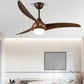 Hdc 52 Inch 3 Blade Walnut Finish Industrial Wind Lamp Ceiling Fan Remote Controlled With Light