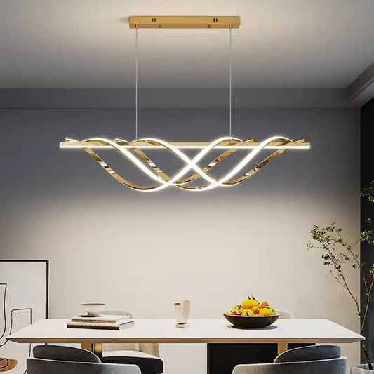 Hdc 1000mm Gold Modern Led Light Chandelier Lighting Lamp Cord Pendant Lamp