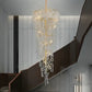 Hdc 2000mm Long Crystal Double Height Duplex Chandelier - Warm White