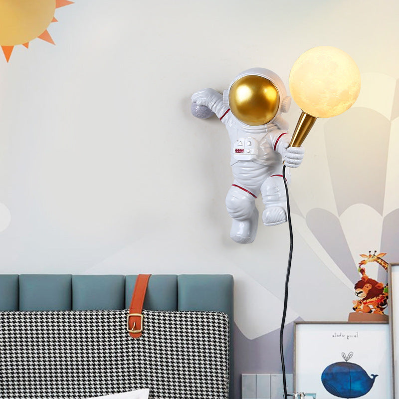 Hdc Modern Minimalist  Contemporary Design Astronaut Wall Sconce For Bedroom Living Room Kids Room