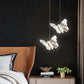 HDC Led Gold Butterfly Bedside Hanging Pendant Ceiling Lamp Light Fixture - Tricolor
