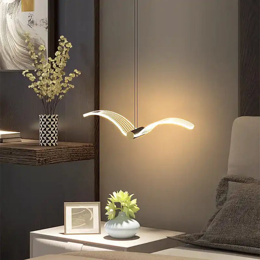 HDC Modern Led Bird Shape Pendant Hanging Light For Bedside - tricolor