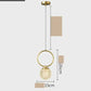 HDC 1 Light Led Gold Round Crystal Brass Pendant Lamp Chandelier Ceiling Light Dining Room - Warm White