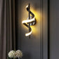 Hdc 350MM Modern Long Black LED Wall Lamp - Tricolor