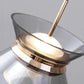 HDC 1 Light LED Glass Smokey Black Gold Pendant Ceiling Light - Warm White