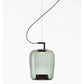 Hdc Nordic LED Pendant Light Minimalist Smoke Glass Single Head Hanging Lamp
