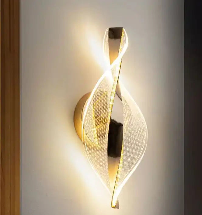 HDC Transparent Curve Led Wall Lamp Bedside Light - Main Image