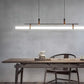 Hdc Black 800 Long Led Chandelier Office Dining Light - Warm White