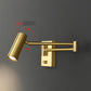Hdc Led 6w Golden Bedside Wall Light With Adjustable Arm Spot - Warm White