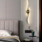 HDC 600 Sleek Modern Black Gold Long Gold Deer Led Wall Lamp -Tricolor