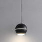 Hdc 1 Light Straight Led Ball Black Pendant Lamp Ceiling Light - Warm White