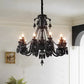 Hdc 8 Lights Black Glass Italian Chandelier Ceiling Lights Hanging - Warm White