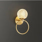 Hdc Led Ring Glass Crystal Gold Metal Wall Light - Warm White