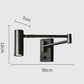 Hdc Led 6w Black Bedside Wall Light With Adjustable Arm Spot - Warm White