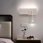 Hdc Led White Gooseneck Led Wall Light With Usb And Wireless Charging - Warm White