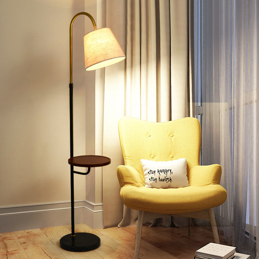 Hdc Bedroom Living Room Nordic Style Floor Table Lamp With Shelf Vertical Table Lamp
