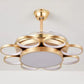 HDC Invisible Golden Rings Ceiling Fan Chandelier With Remote Control 4 Abs Blades - Warm White