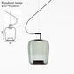 Hdc Nordic LED Pendant Light Minimalist Smoke Glass Single Head Hanging Lamp