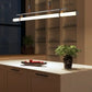 Hdc Black 800 Long Led Chandelier Office Dining Light - Warm White
