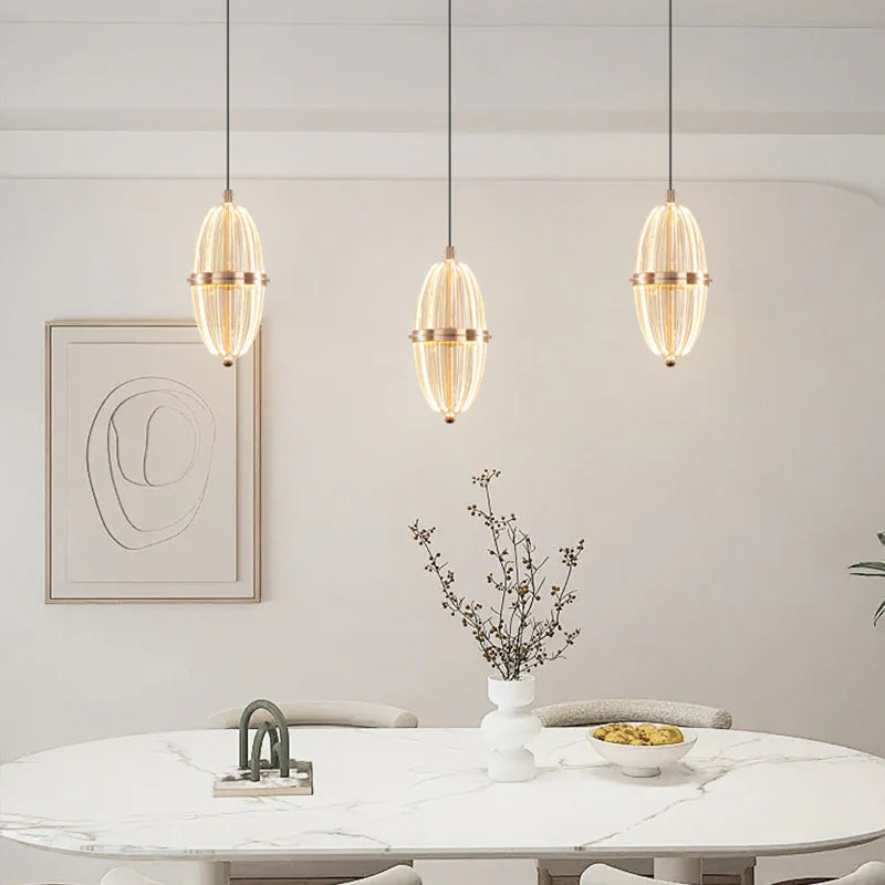 HDC Led Light Modern Led Pendant Hanging Light For Bedside Dining Living Room- tricolor