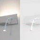 Hdc Led White Gooseneck Led Wall Light With Usb And Wireless Charging - Warm White