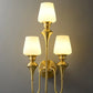 Hdc 3 Light Metal Glass Wall Light For Living Room Drawing Room Bedroom - Warm White