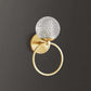 Hdc Led Ring Glass Crystal Gold Metal Wall Light - Warm White