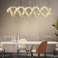 Hdc 1200x350mm Long Crystal Gold Chandelier Ceiling Lights Hanging