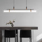 Hdc Black 1000/1200 Long Led Chandelier Office Dining Light - Warm White