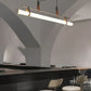 Hdc Black 800 Long Led Chandelier Office Dining Light - Warm White