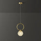 HDC 1 Light Led Gold Round Crystal Brass Pendant Lamp Chandelier Ceiling Light Dining Room - Warm White