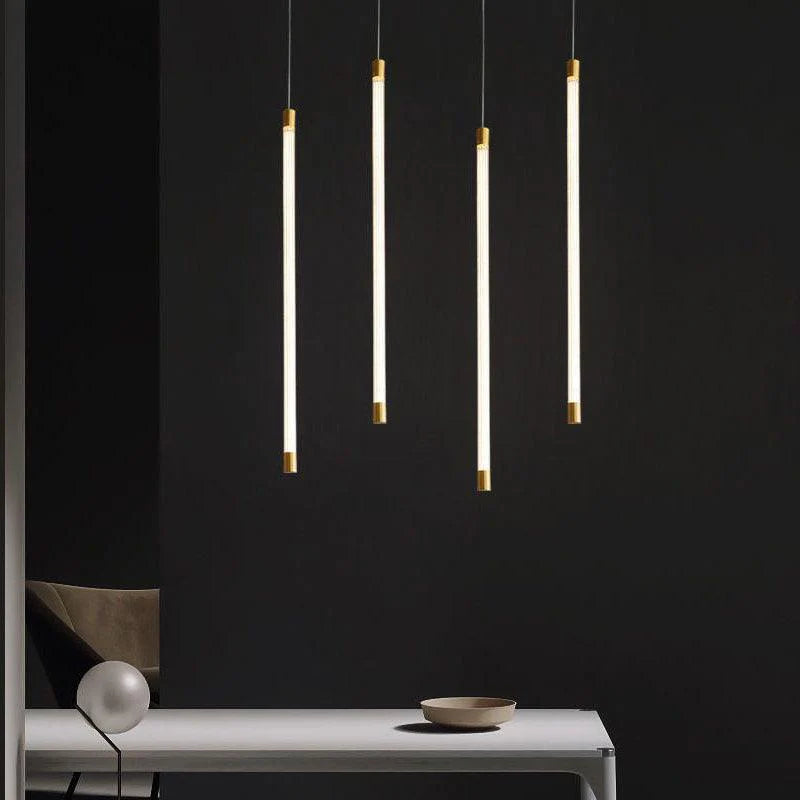Hdc Led 1 Light Modern Led Gold Long Pendant Light