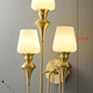 Hdc 3 Light Metal Glass Wall Light For Living Room Drawing Room Bedroom - Warm White