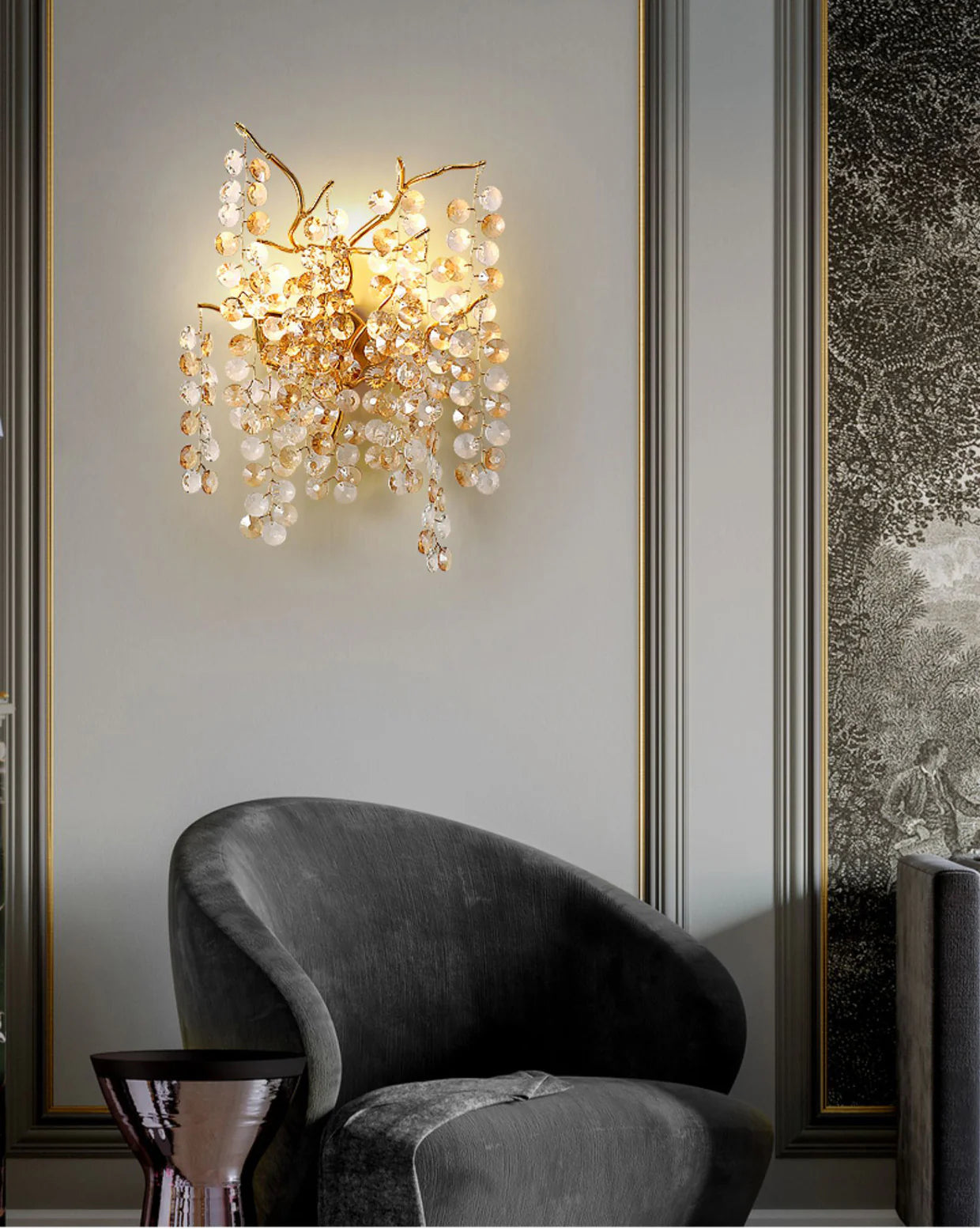 wall chandelier, wall lamps, Ceiling lights, chandelier, modern chandelier, pendant lights, Buy chandelier online, lights, lighting, buy lights online, lamps and lights, hdc lights, home decor, wall hangings, wall lamps for bedroom, wall fancy lights,  jhumar for home, lamps for living room