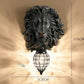 Hdc Modern Background Lion Head Shape, Hollow Crystal Resin Wall Lamp