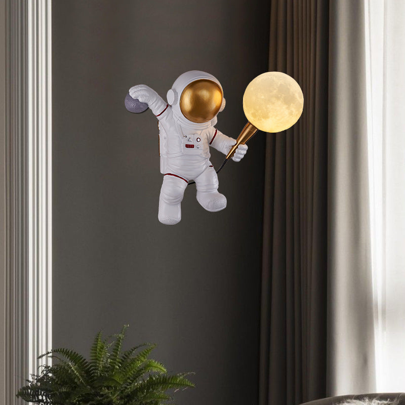 Hdc Modern Minimalist  Contemporary Design Astronaut Wall Sconce For Bedroom Living Room Kids Room