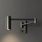 Hdc Led 6w Black Bedside Wall Light With Adjustable Arm Spot - Warm White
