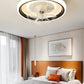 Hdc 500mm Round Black Low Height Ceiling Light With Fan Led Chandelier