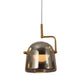 Hdc Contemporary Black Glass Metal Pendant Lamp With Industrial Style And Sleek Finish