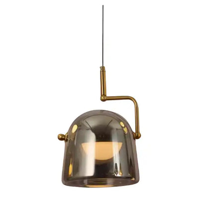 Hdc Contemporary Black Glass Metal Pendant Lamp With Industrial Style And Sleek Finish