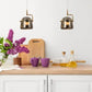 Hdc Contemporary Black Glass Metal Pendant Lamp With Industrial Style And Sleek Finish