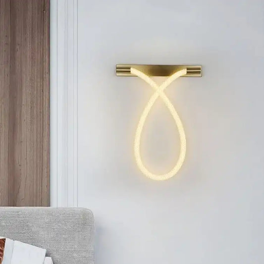 Hdc Led Gold Short Acrylic Tube Wall Light - Natural White