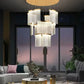 HDC 11 Lights Modern Style Curvilinear Design Acrylic Pendant Double Height Stair Chandelier