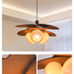 HDC Rattan Weave Vintage Pendant Light Retro Restaurant Hanging Lamp for Bedroom, Living Room