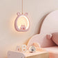 Hdc Kids’ Pink & Blue Bear Cute LED Pendant Light for Childrens Room Bedroom Nursery Kids Lights