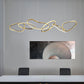 HDC 1200mm Gold Finish Modern 5 Rings LED Chandelier Light for Dining & Living Room