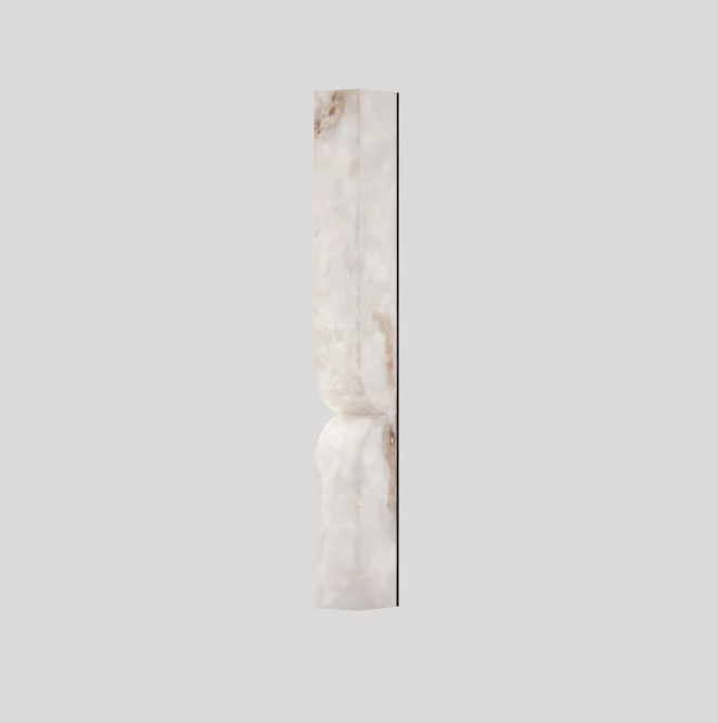 HDC Luxury Marble Finish Vertical LED Wall Light for Modern Interiors