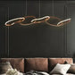 HDC 5 Ring Metal Copper Rose Gold Body Modern Led Chandelier- Tricolor