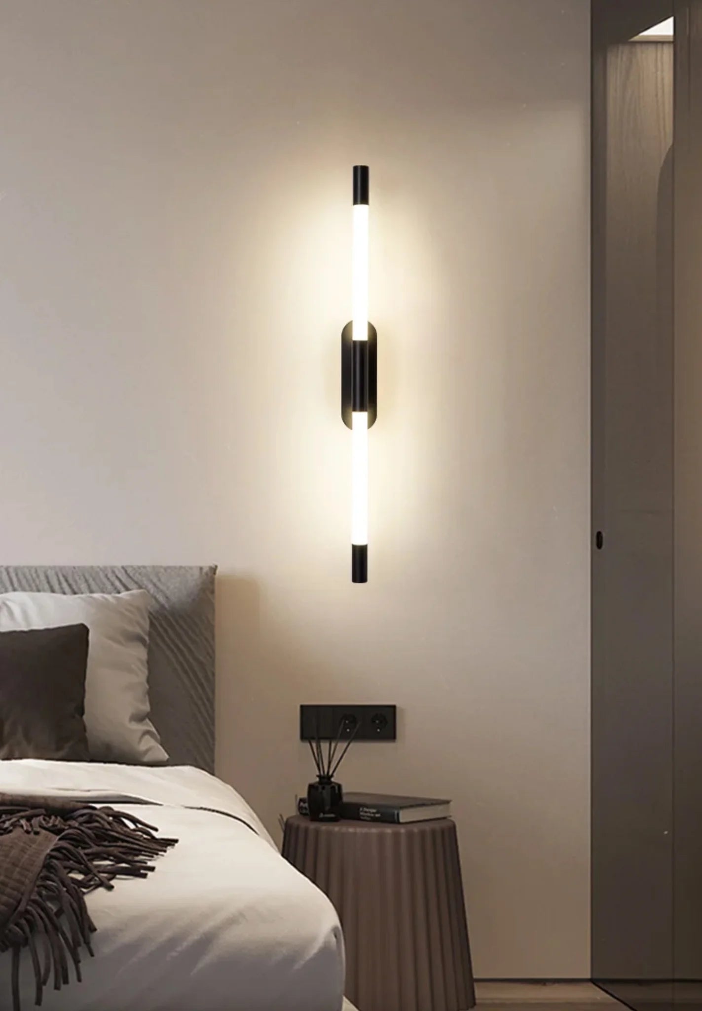 HDC 600 Mm Led Brass Gold Plated Long Tube Wall Light - Warm White